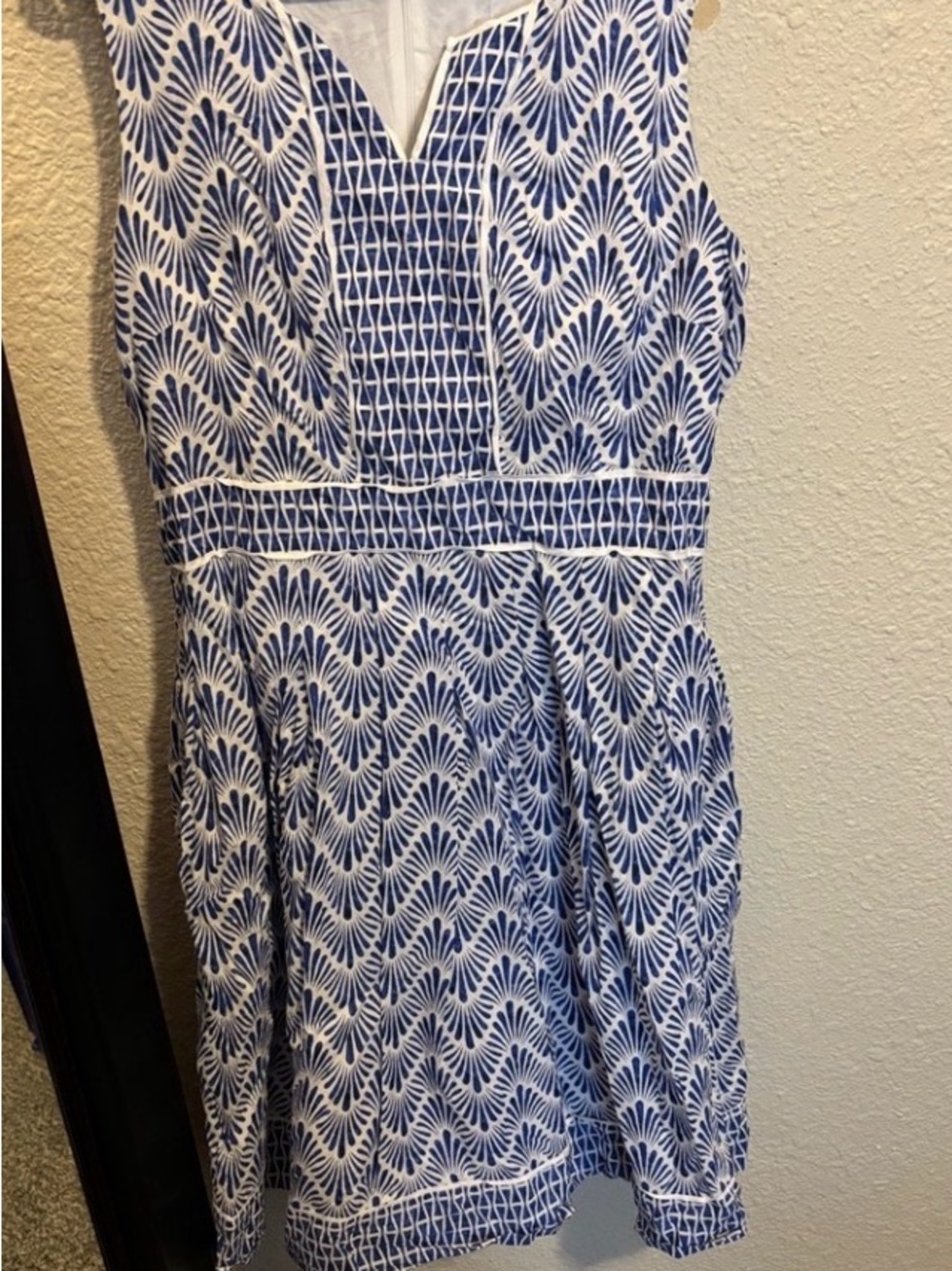 Talbots Women’s Size 14 Blue and White Midi Dress